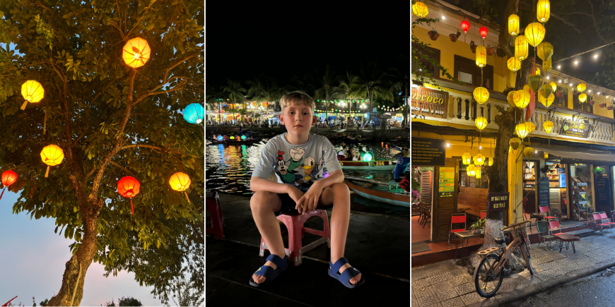 Die Laternen sind wunderschön beleuchtet