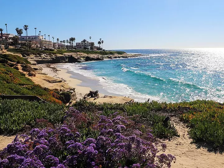 Sonnenschein über dem Strand von San Diego
