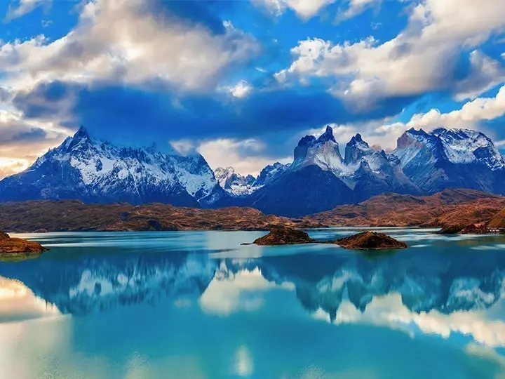 Sonnenuntergang in der Nähe von Torres del Paine, Chile